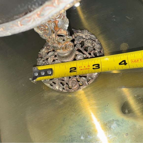 Matson Rose Floral Filigree Vanity Mirror Hollywood Regency Vintage - Picture 7 of 8